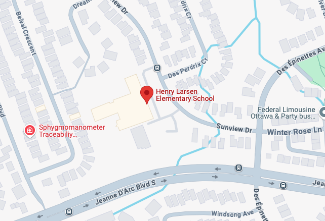 Location Map of Henry Larson Elementary School